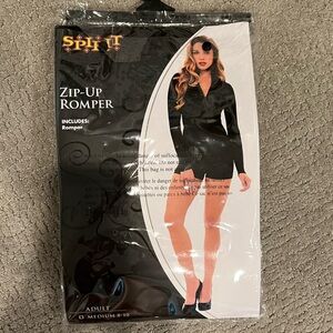NWOT Zip Up Romper Black
